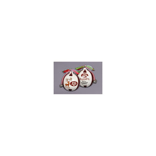 Magnolia Lane Hanging Ornament, 3.5" Diameter, Brown