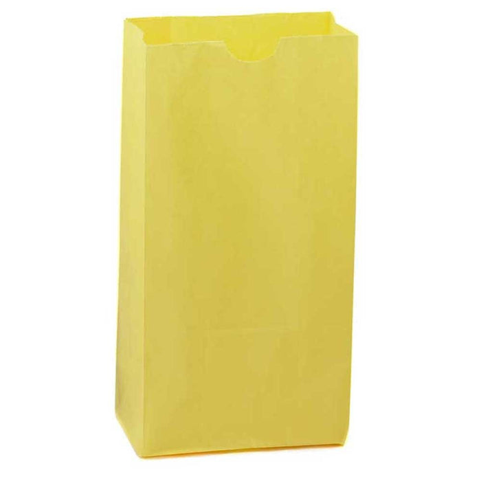 Hygloss Products Yellow Paper Bags – For Party Favors, Arts, Crafts 4.5 x 8.5 x 2.5 Inch, 100 Pack