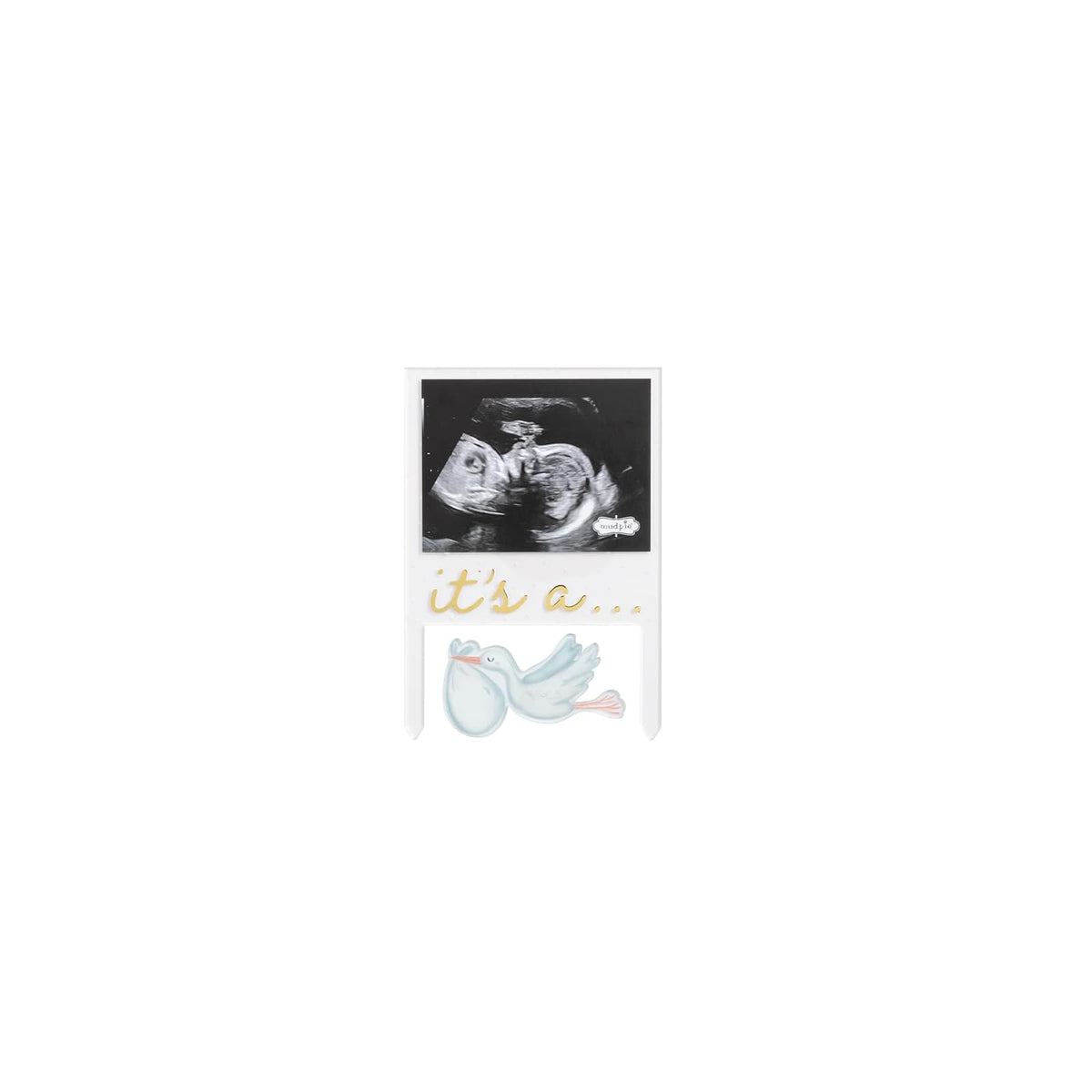 Mud Pie Cake Topper, 6 1/2" x 4 1/2", White