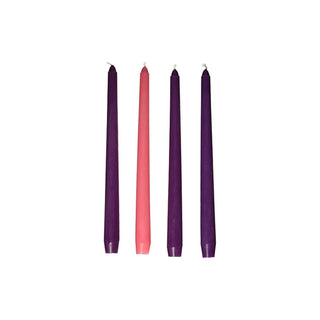 Abbey + CA Gift Candle, 10 x 0.75", Purple/Pink