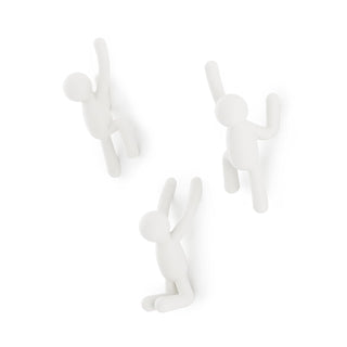 Umbra Buddy Wall Hooks, White, Set of 3