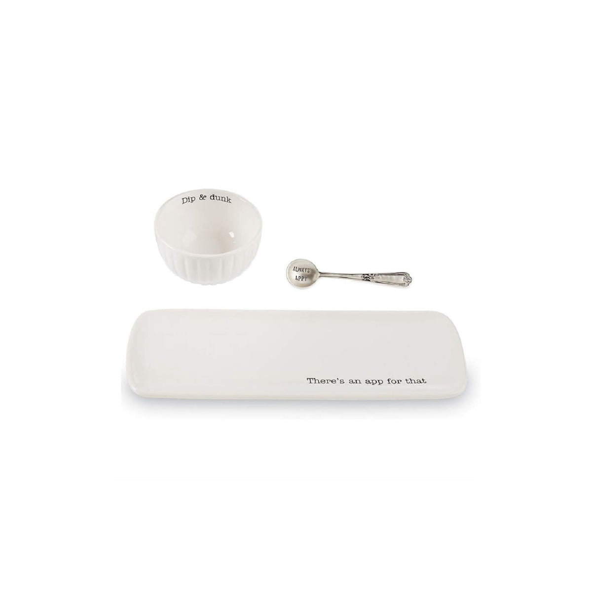 Mud Pie Dishware Bowl, 4.5", White