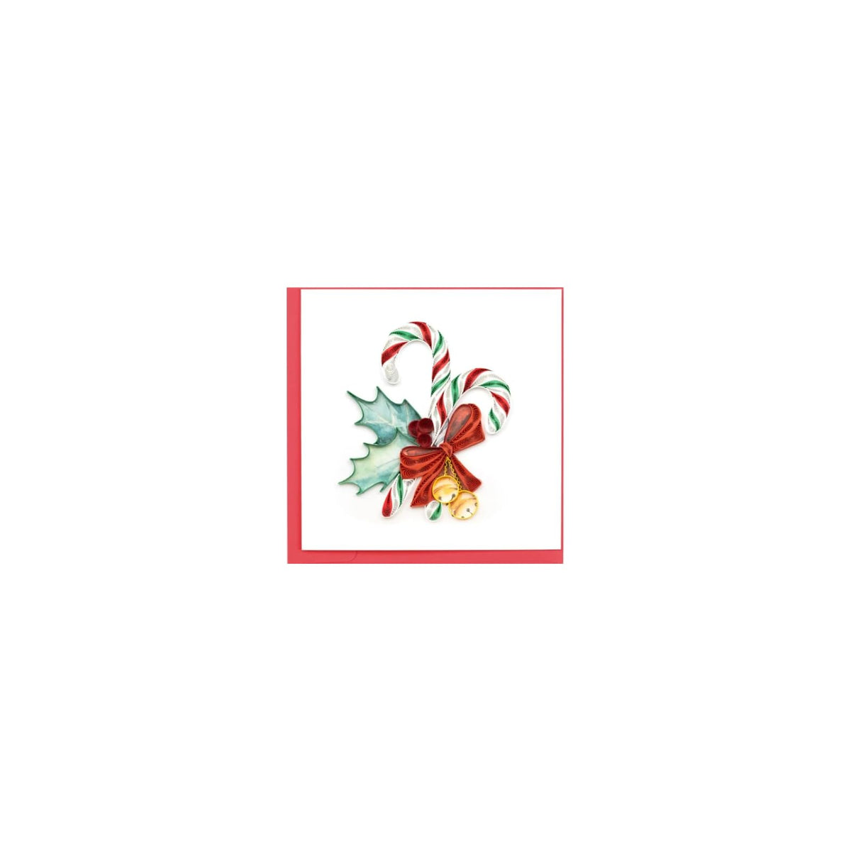 Quilling Card Greeting Card, Red, Modern