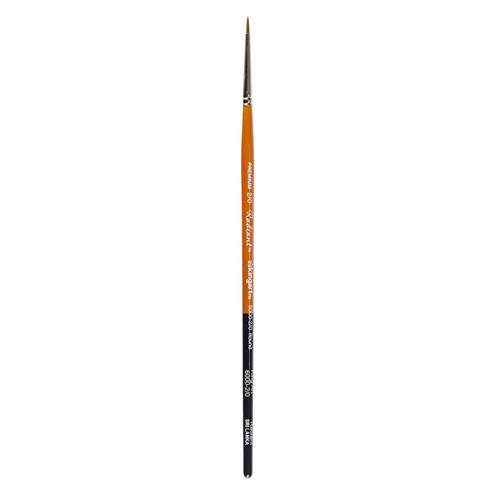 KINGART Paint Brush, 2/0, Black, Silver, Orange