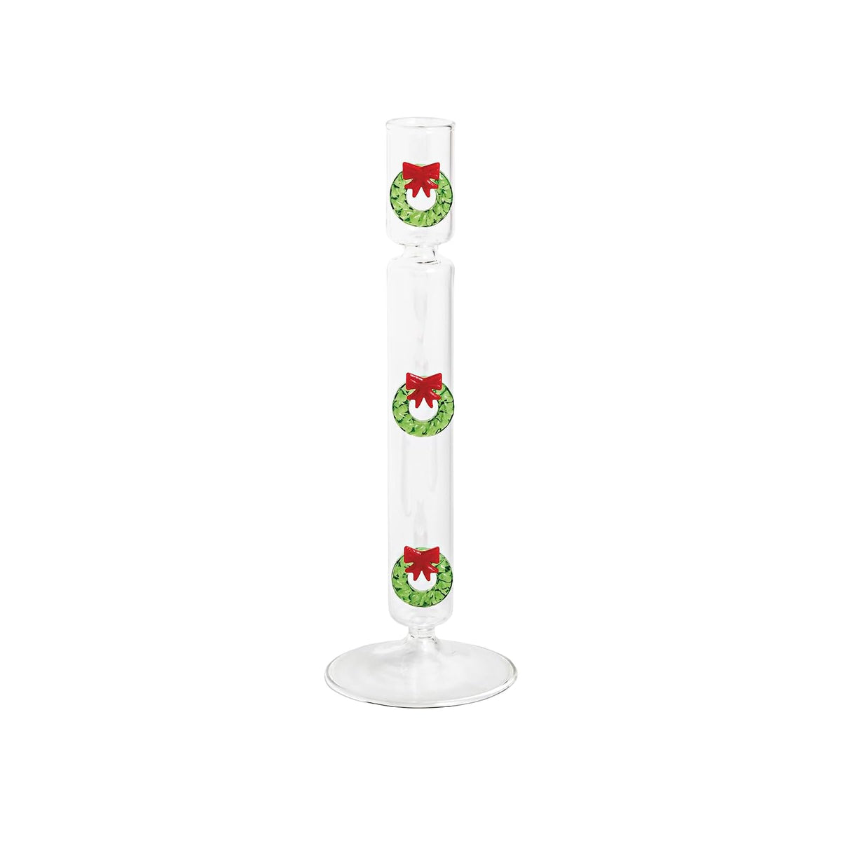 Mud Pie Candle Holder, 8 1/4 inches, Green