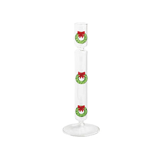 Mud Pie Candle Holder, 8 1/4 inches, Green