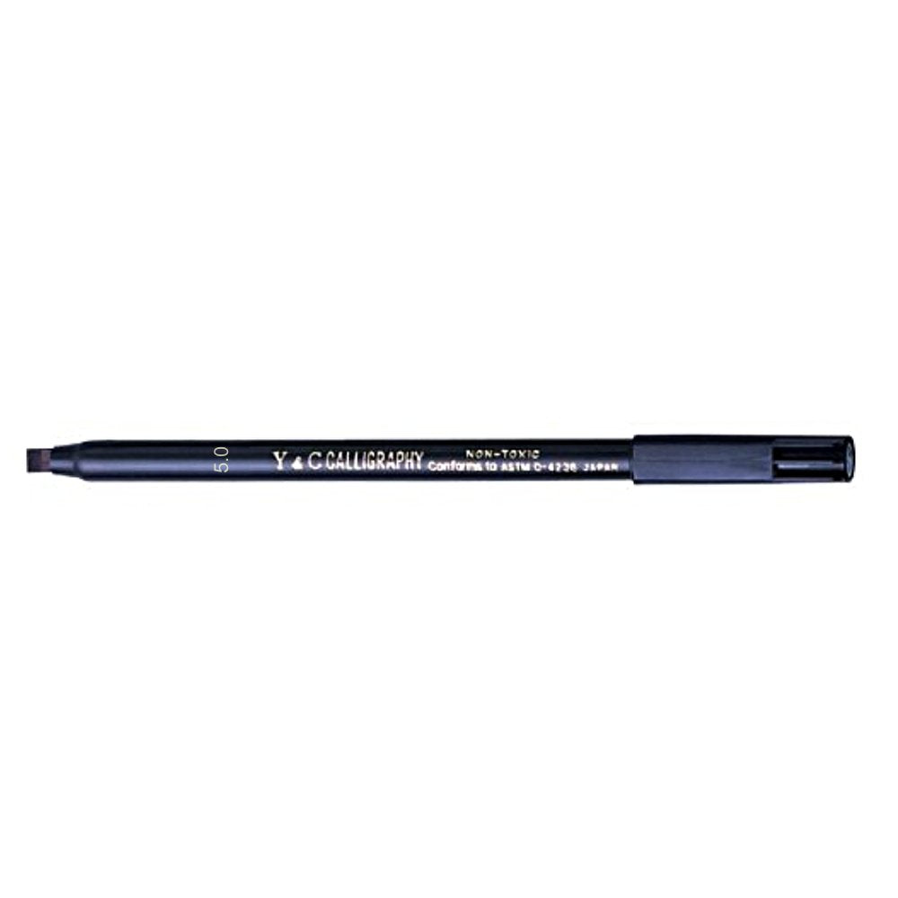 Yasutomo Niji Calligraphy Marker 5.0mm Chisel Tip, Black Ink (NSC6005A)