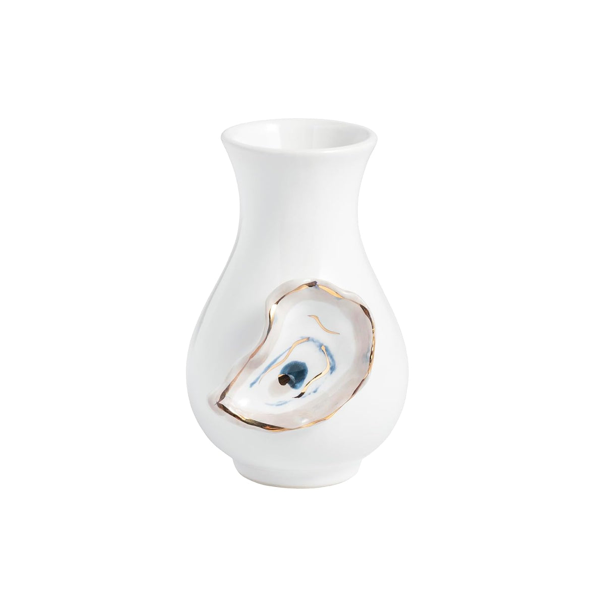 Mud Pie Vase, 5" x 3" dia, White