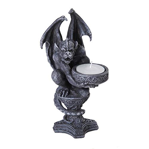 Pacific Trading Giftware Silas The Gargoyle Candle Holder Tabletop Decor Statue 6 Inch Tall