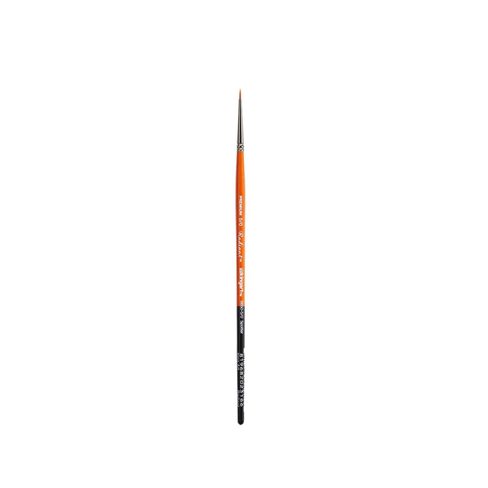 KINGART Paint Brush, 5/0 (Pack of 1), Orange & Black
