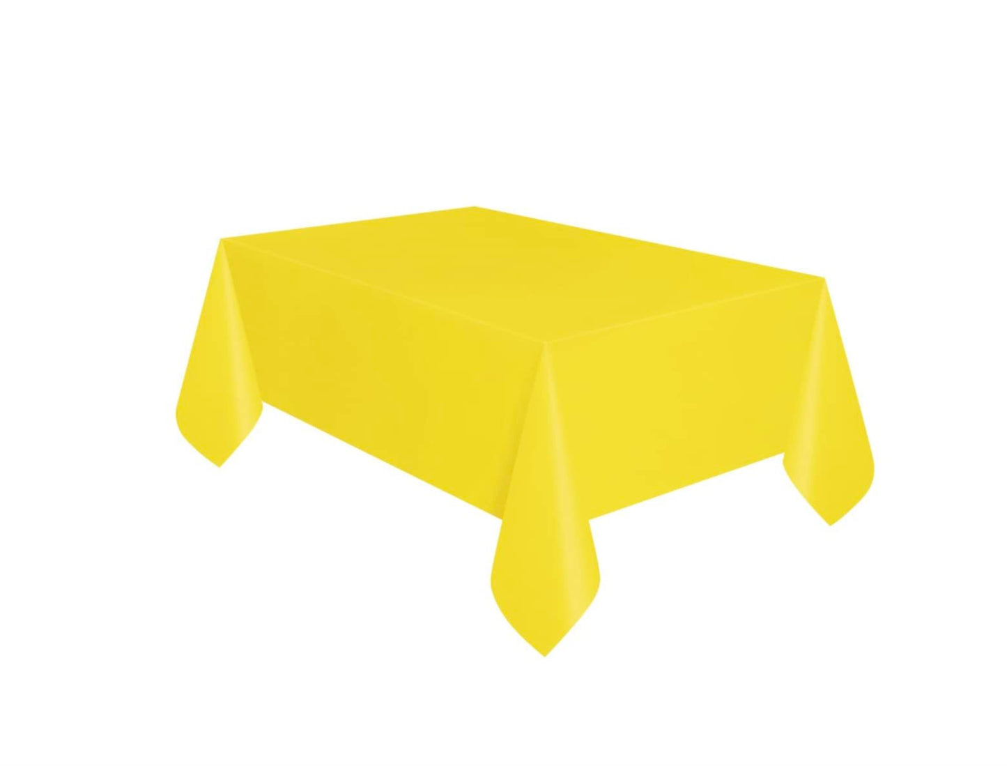 Unique Industries Unique 99153 Yellow Plastic Party Tablecloth, 54" x 108", 1Ct