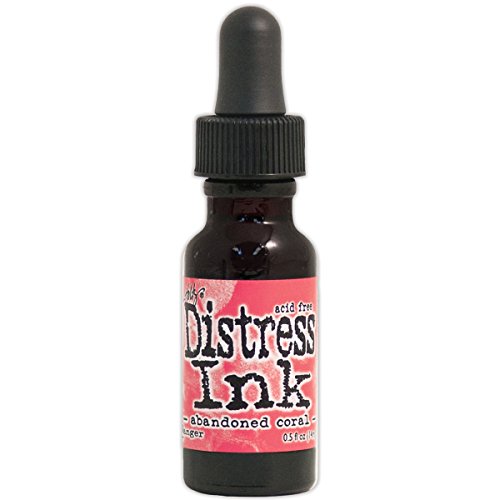 Ranger Tim Holtz February Distress Ink Pad Re-Inker, 0.5 oz, Abandoned Coral