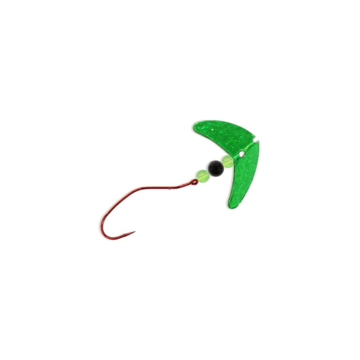 Mack's Lure Fishing Hook, #2, Green Sparkle/Chartreuse/Black