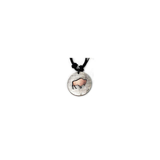 Anju Necklace, 1.25" x 1.25", Pewter