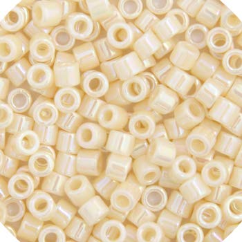 John Bead Craft Bead, Size: 11, Cream AB