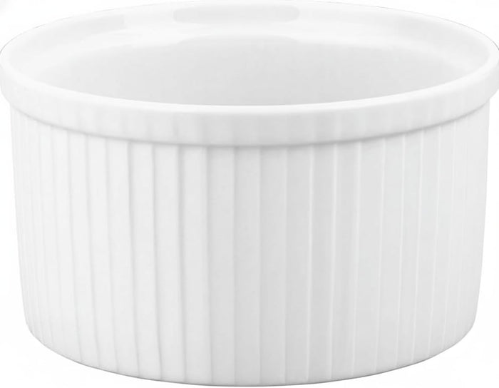 Pillivuyt Porcelain 8-Cup, 7-1/4-Inch Deep Classic Pleated Souffle Dish