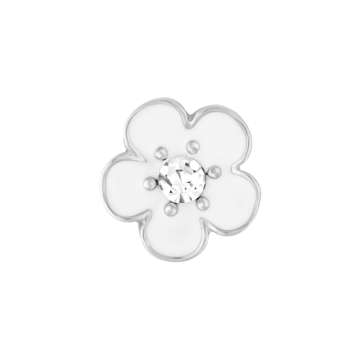 Ginger Snaps Charm, 12mm, White