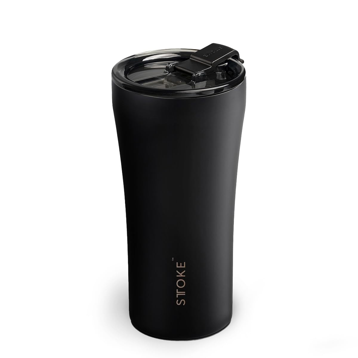 Sttoke Leakproof Ceramic Reusable Coffee Cup 16 oz - Luxe Black