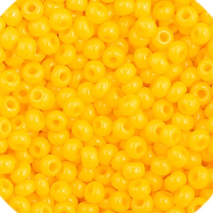 John Bead Craft Bead, Small, Opaque Golden Yellow