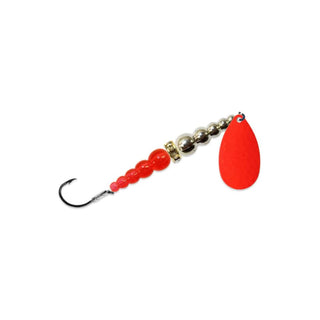 Mack's Lure Fishing Hook, #4, Red/Chrome/Orange