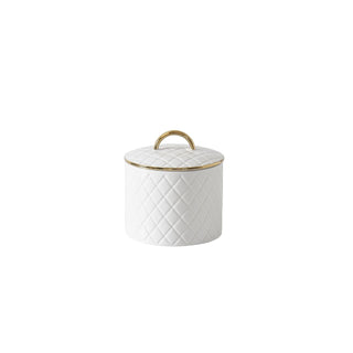 Pampa Bay Food Storage Container, Medium, White&Gold