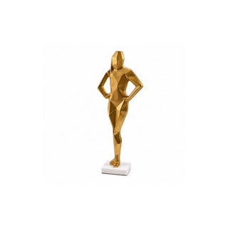 Modern Day Accents Sculpture, 23.5"H x 9.25"L x 4"D, Gold & White