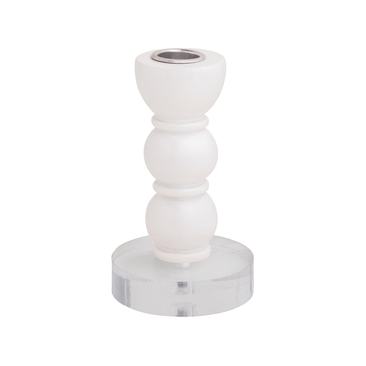 Mud Pie Candle Holder, 5" x 3" dia, White