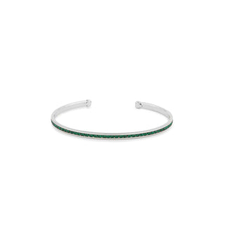Maya J Bracelet, White Gold (Emerald), Contemporary