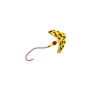 Mack's Lure Fishing Hook, #2, Chartreuse Red Tiger/Yellow Chartreuse/Ruby