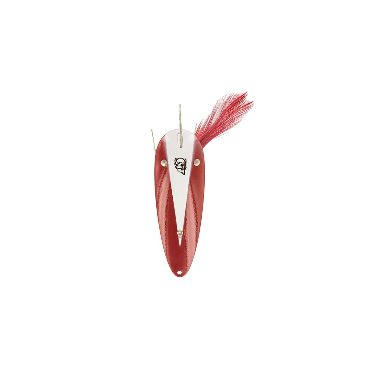 Dardevle Fishing Hook, Medium, 15-Red White Chunk Copper