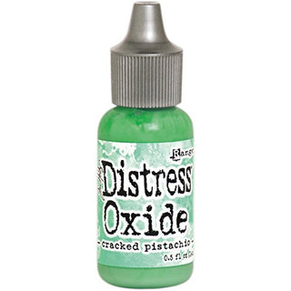 Ranger Ink Pads and Refills Cracked Pistachio Distress Oxide Reinker, Synthetic Material, Green, 2.5 x 2.5 x 7.5 cm