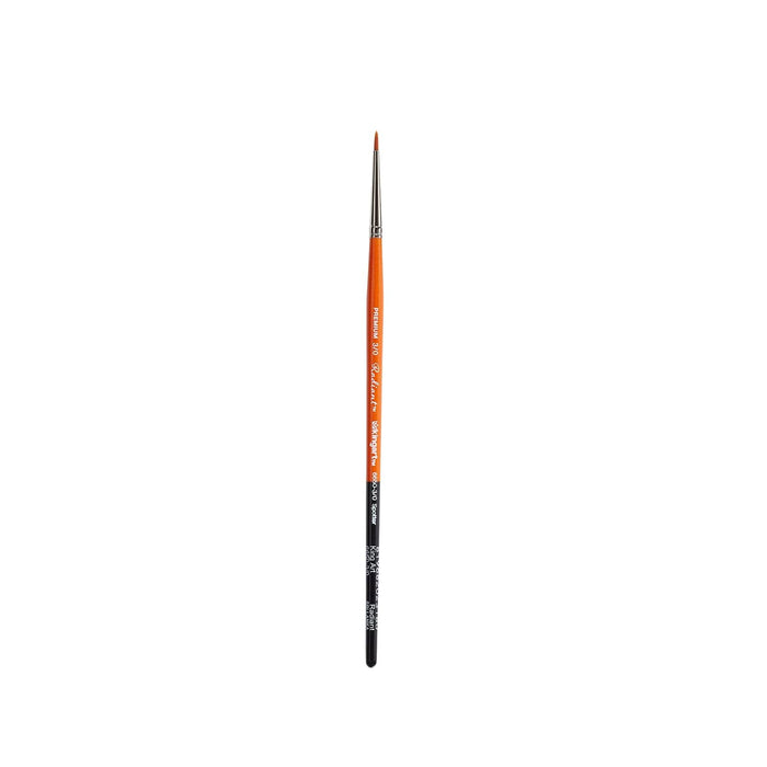 KINGART Paint Brush, 3/0 (Pack of 1), Black,orange