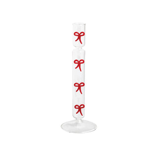 Mud Pie Candle Holder, 8 1/4 inches, Red