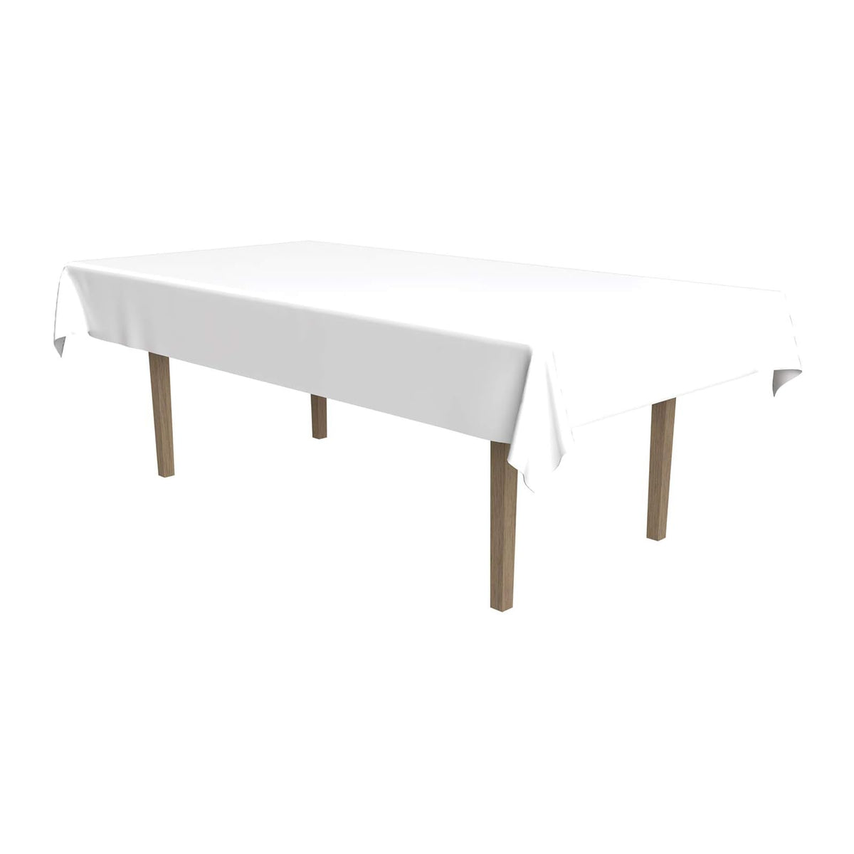 Beistle Tablecloth, 108" x 54" (Rectangular), White