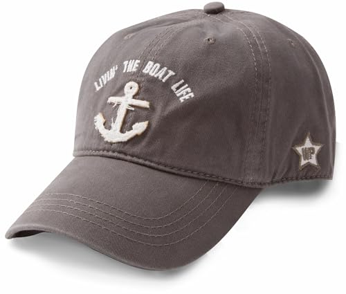 We People Unisex-Adult's Livin' The Boat Life Adjustable Snap Back Baseball Hat, Gray