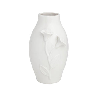 Mud Pie Vase, 8 3/4" x 5 3/4" dia, White
