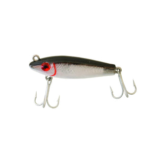 MirrOLure Fishing Hook, 2 1/8in 1/4oz, Black Bk/White/Silver