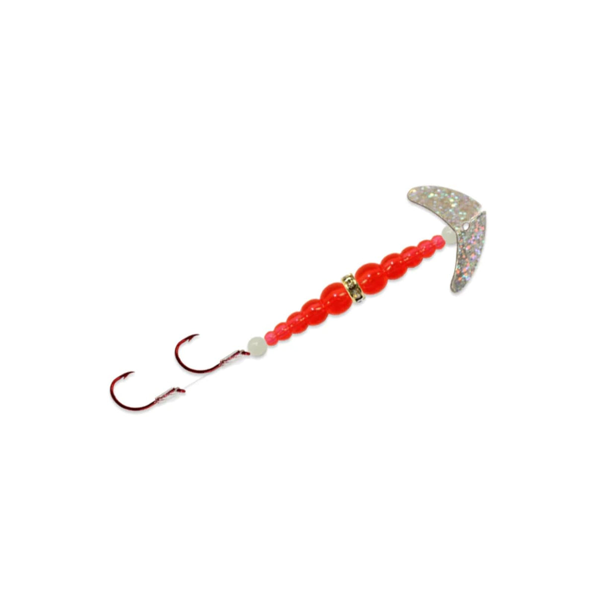Mack's Lure Fishing Hook, #6, Silver Sparkle/Orange/Fire Orange