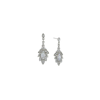 1928 Jewelry Company Earring, 1.94"L x 0.7"W, Crystal
