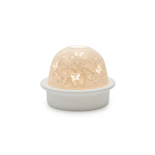 Luumii Light Domes Candle Holder, 4.75"L x 3"W x 3"H, White