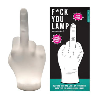 Gift Republic F* You Silicone Lamp – Trendy Touch Desktop or Bedroom Décor Light – USB Rechargeable Soft Silicone – Portable Mood Lighting for Students & Adults