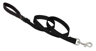 Lupine Pet Dog Leash by Lupine in 3/4" Wide Black 4-Foot Long with Padded Handle