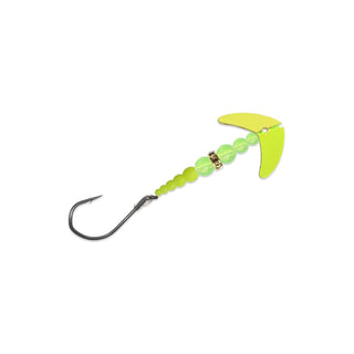 Mack's Lure Fishing Hook, 3.5, UV Lemon Lime Yellow Chartreuse/Flo Chartreuse Bl