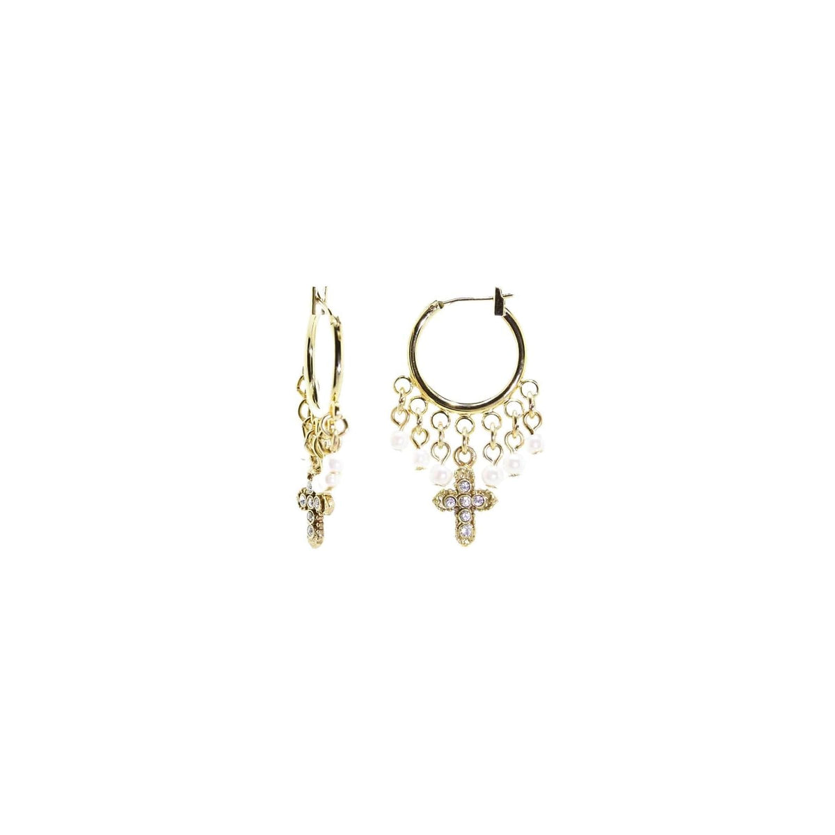 1928 Jewelry Company Earring, 1.38"H x 0.82"W, White