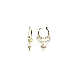 1928 Jewelry Company Earring, 1.38"H x 0.82"W, White