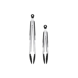 OXO Tong Utensil, 9 and 12 Inch Tong Bundle, Silver