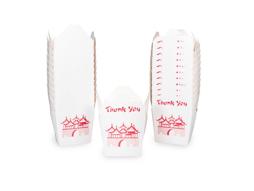 DHG PROFESSIONAL Chinese Take Out Boxes, Party Favor and Food Pail, Size 8 oz, Case Pack of 360