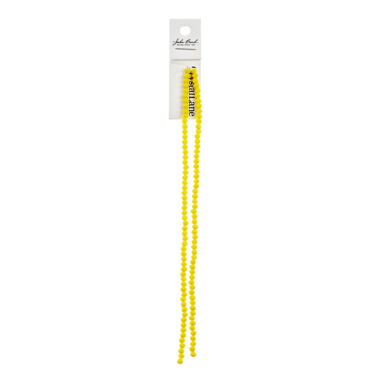 John Bead Craft Bead, 3mm x 4mm, Opaque Yellow