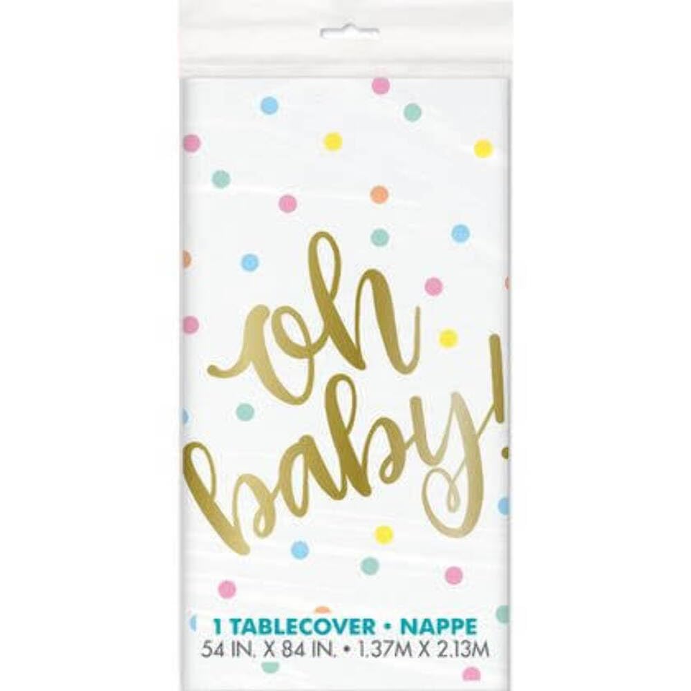 Unique Industries Multicolor Baby Shower Rectangular Table Cover
