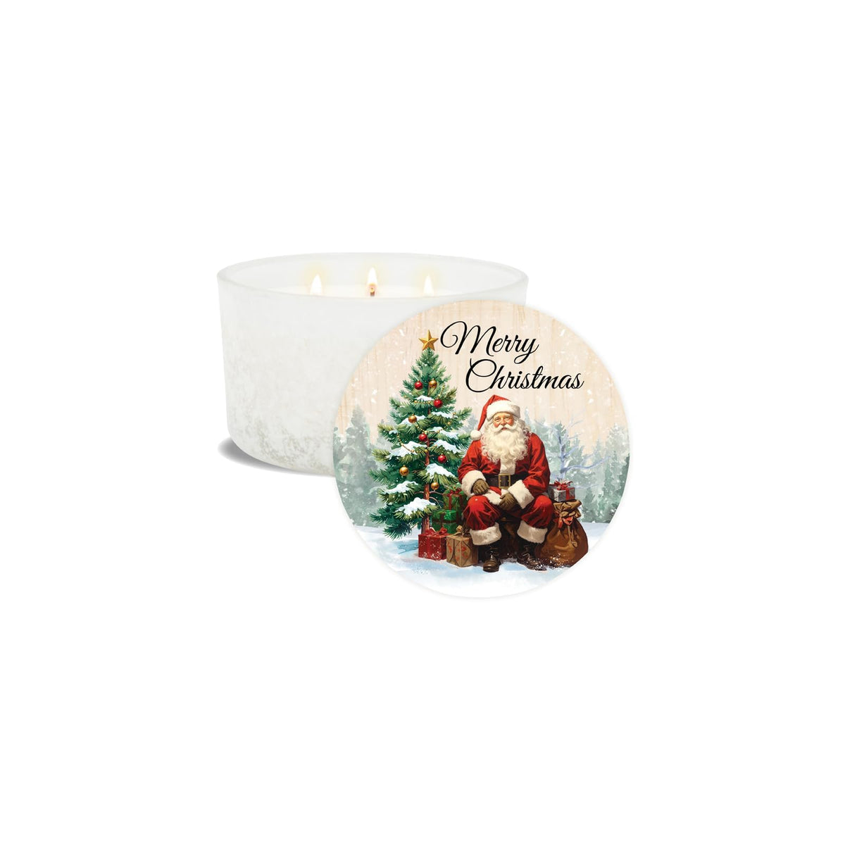 Carson Candle, 5.13" W, 3 1/4" H, White